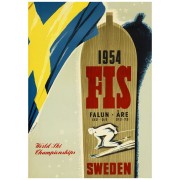 Vykort Skid VM Åre & Falun 1954